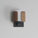 Draughtsman 1 Light 6 inch Walnut and Black Wall Sconce Wall Light in Satin White