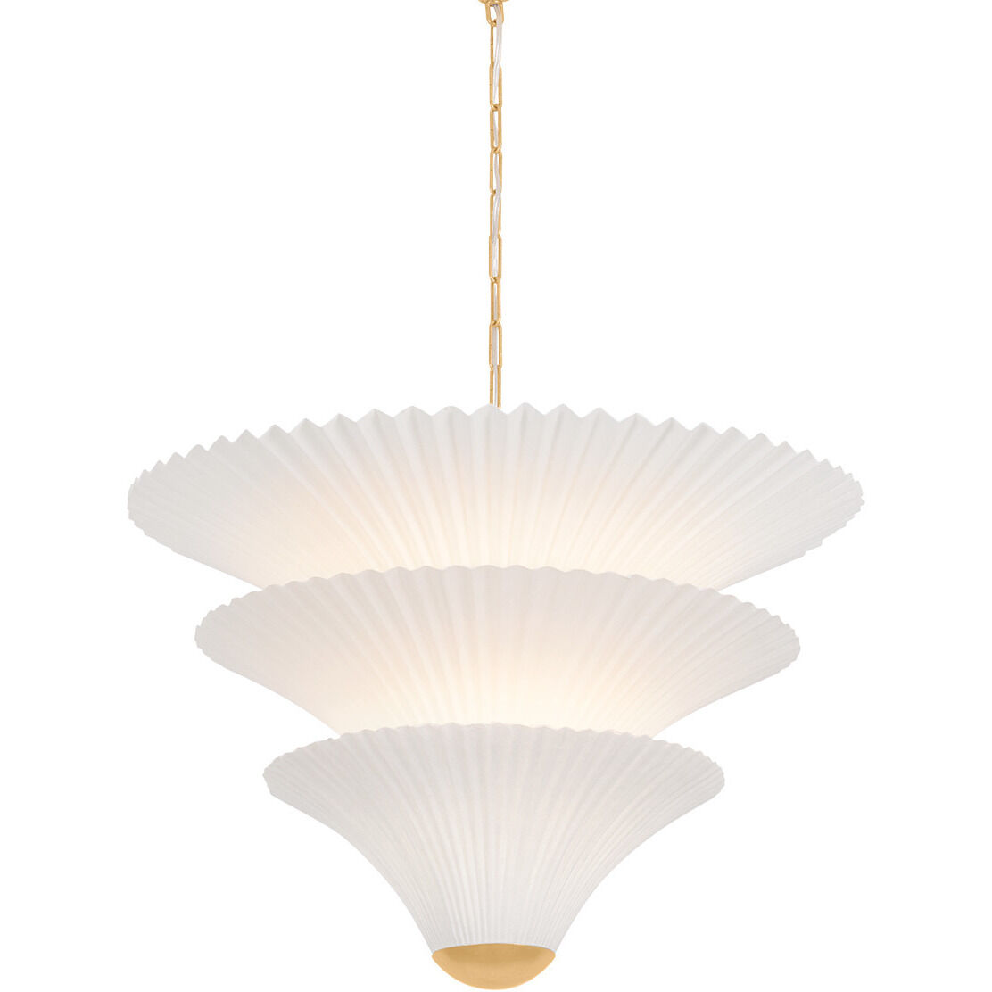 Belluno 2 Light 28 inch Vintage Gold Leaf Chandelier Ceiling Light