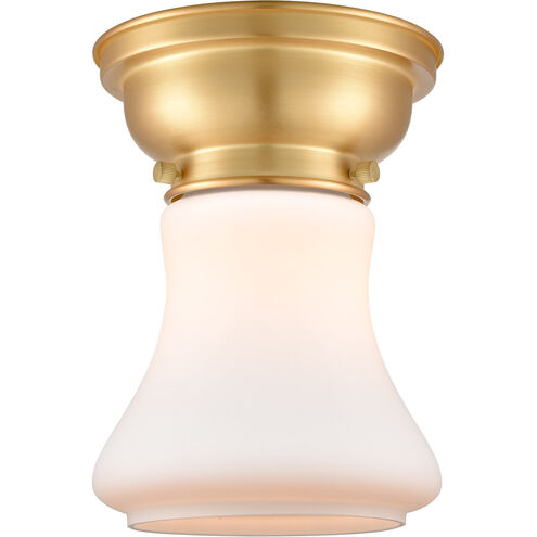 Aditi Bellmont LED 6 inch Satin Gold Flush Mount Ceiling Light in Matte White Glass, Aditi