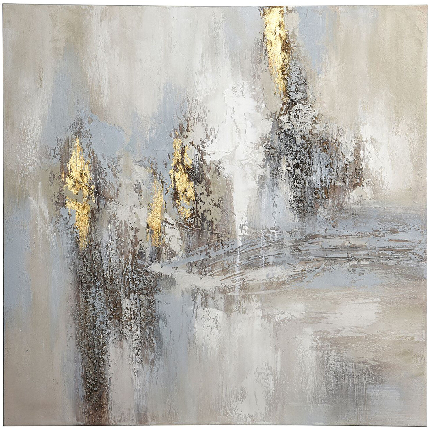 Cameron Beige and Yellow and Multicolor Wall Art