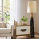 Florence 68 inch 60.00 watt Black and Natural Buri Midrib with Bronze Floor Lamp Portable Light
