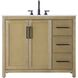 Alina 42 X 34 inch Linen Oak Bathroom Vanity Cabinet