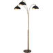 Luna Bella 92 inch 9 watt Weathered Brass and Black Arc Floor Lamp Portable Light