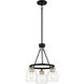 Winsley 3 Light 17 inch Coal And Stained Brass Chandelier Ceiling Light in Coal/Stained Brass