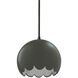 Radiance Collection LED 9 inch Matte Black Pendant Ceiling Light