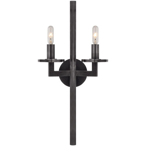 Kelly Wearstler Liaison 2 Light 9.5 inch Bronze Double Sconce Wall Light in (None)