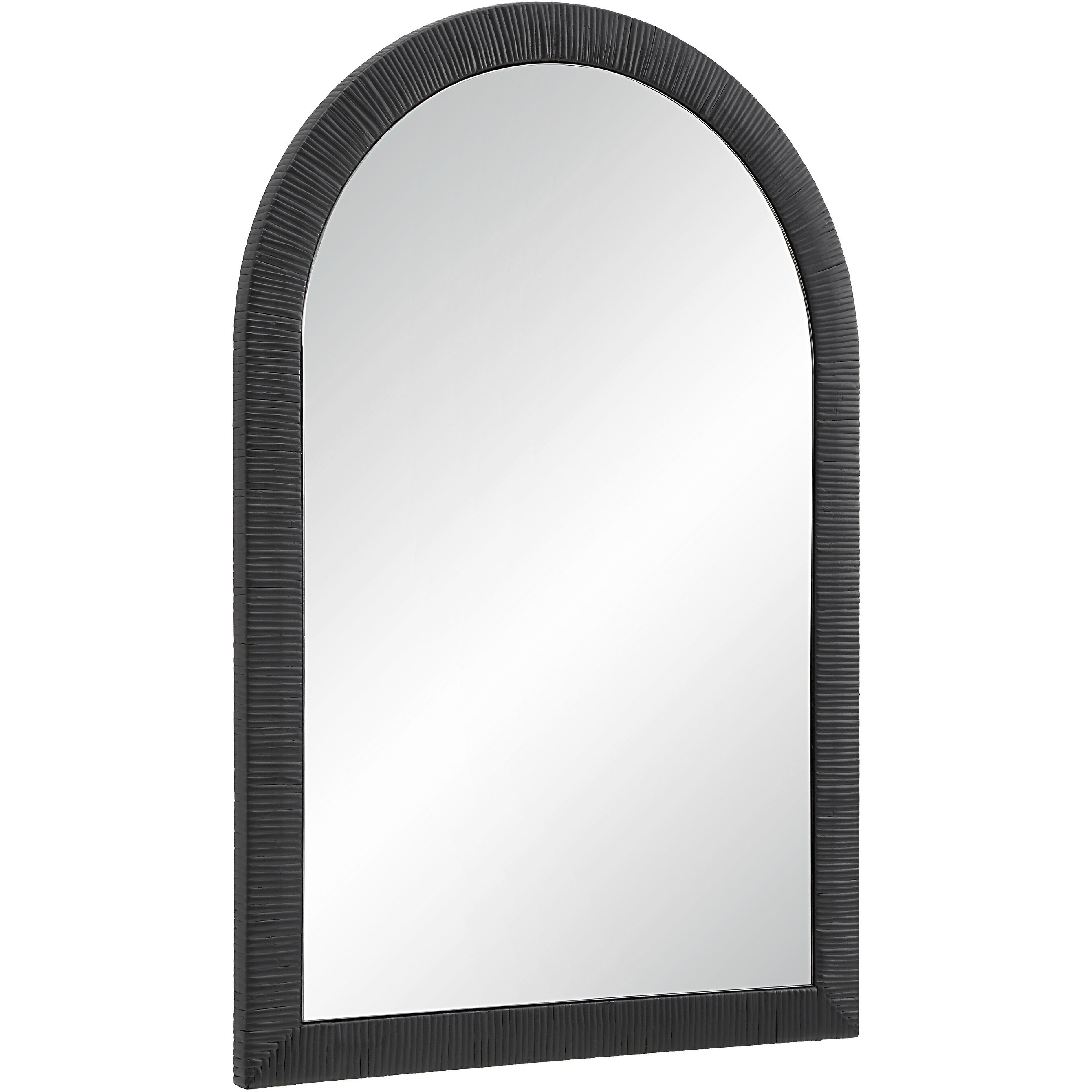 Prilly 36 X 24 inch Matte Black Wall Mirror