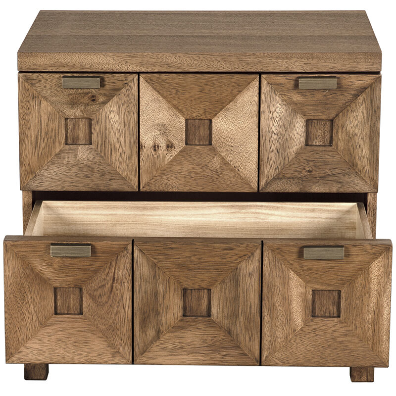 Musashi Dark Walnut Dresser, 2 Drawer