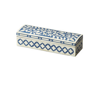 Amanda Blue Bone Inlay Hors D'oeuvres Table top Accessory
