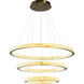 Canada LED 33.46 inch Sand Gold Chandelier Ceiling Light
