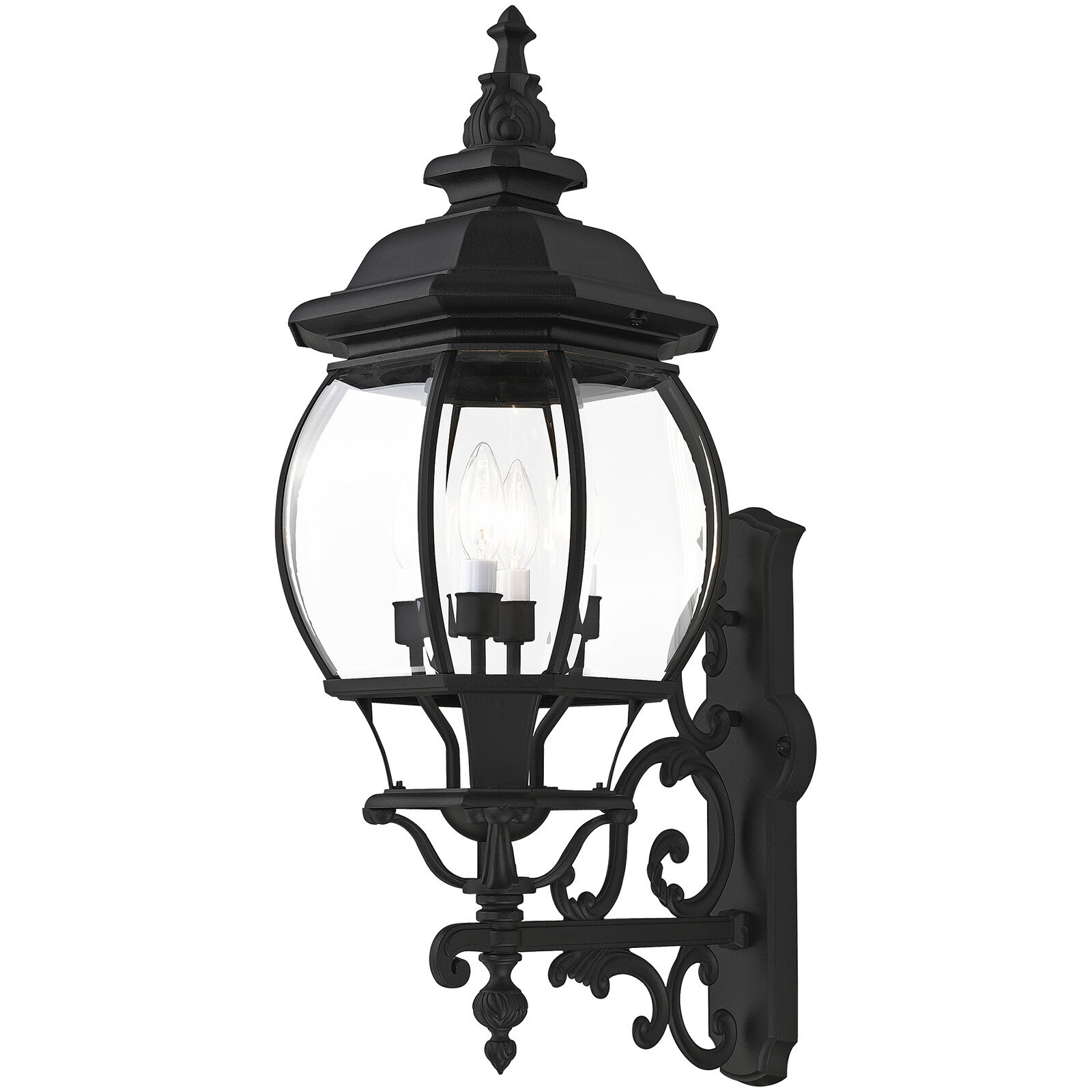 Frontenac 4 Light 29 inch Textured Black Outdoor  Wall Lantern