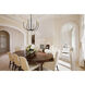 Haylie 6 Light 26 inch Matte Black and Olde Brass Chandelier Ceiling Light