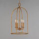 Martel 4 Light 14 inch Etruscan Gold Multi-Light Pendant Ceiling Light