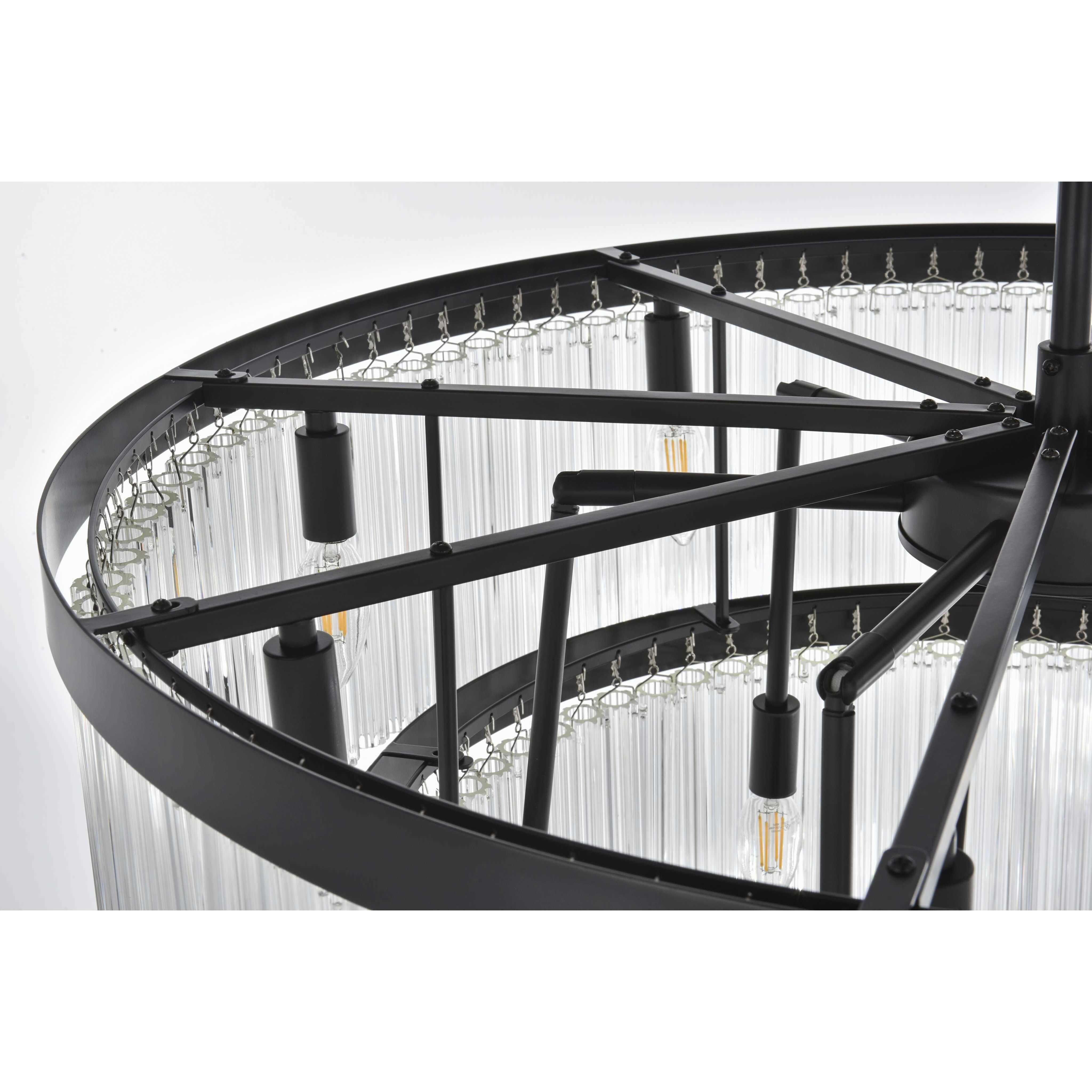 Harlow 14 Light 32 inch Black Chandelier Ceiling Light