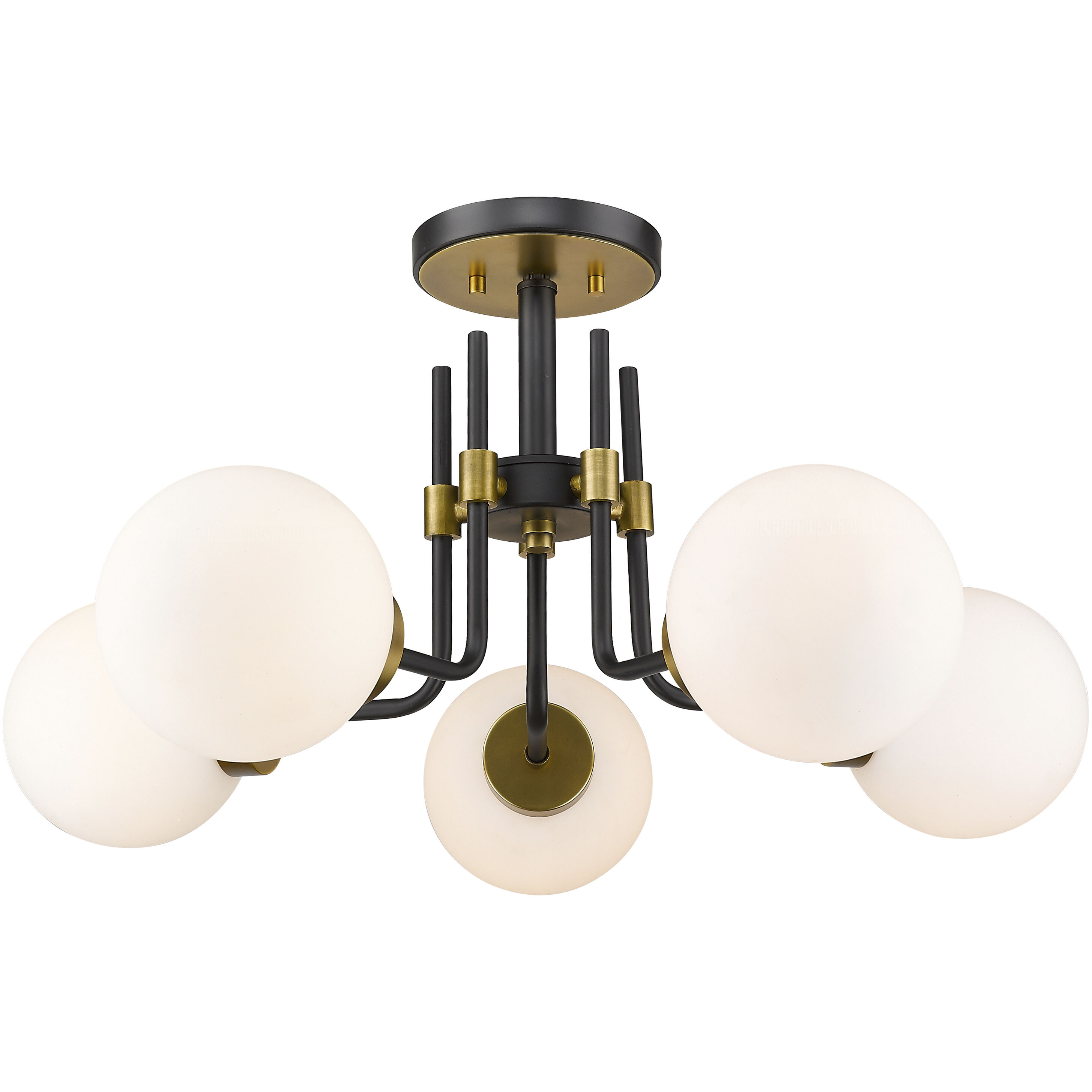 Black and brass sales semi flush mount