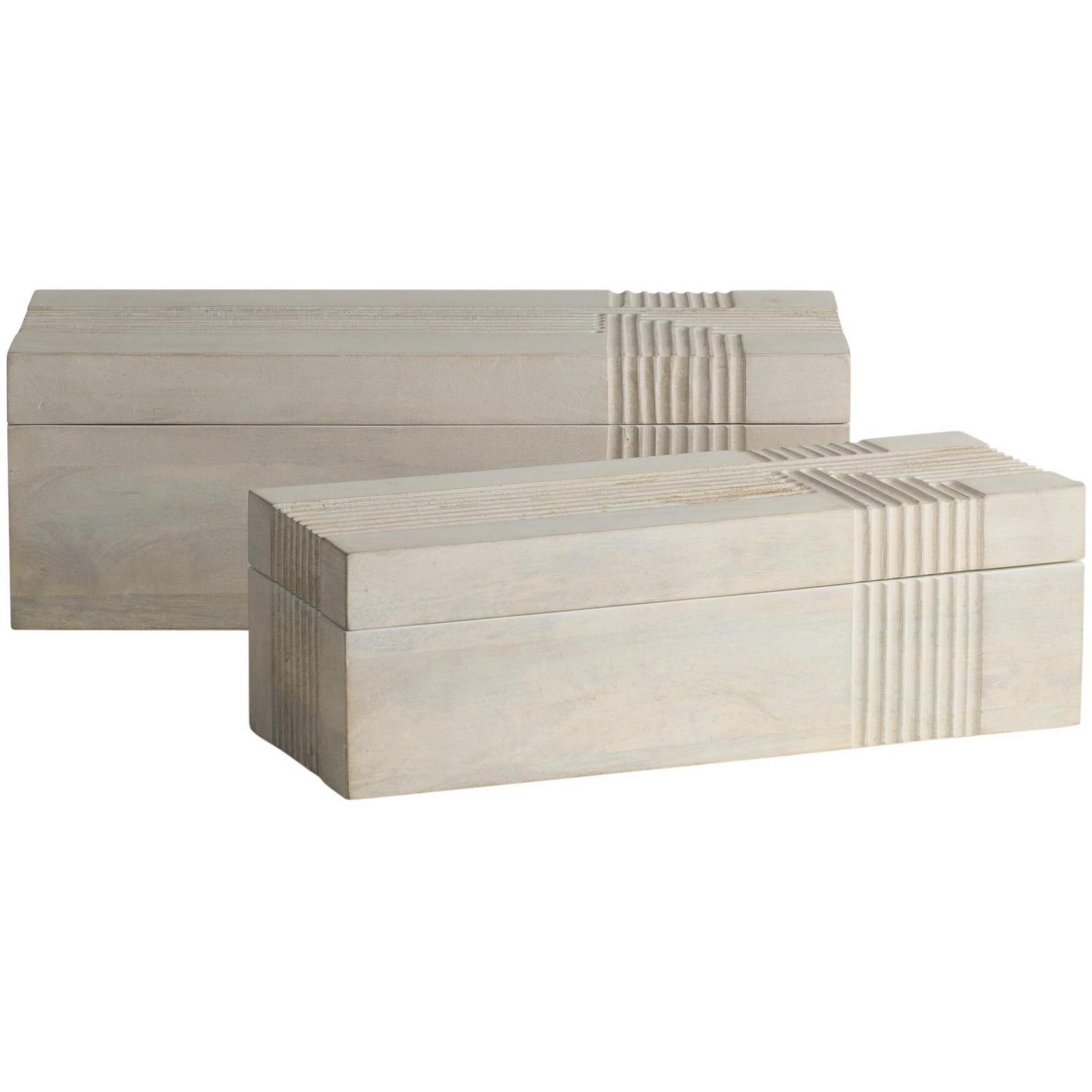 Kamira Whitewash Boxes, Set of 2