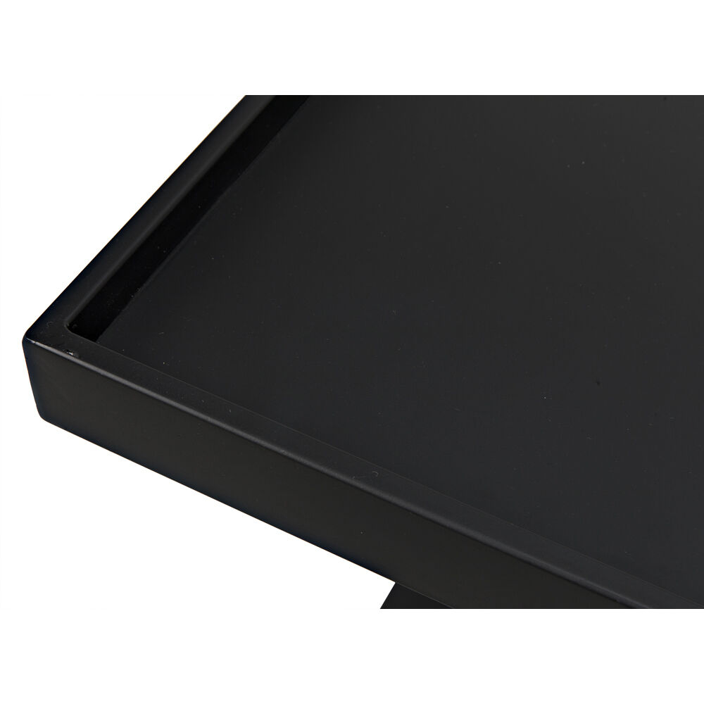 Ledge 24.5 X 18.5 inch Matte Black Side Table