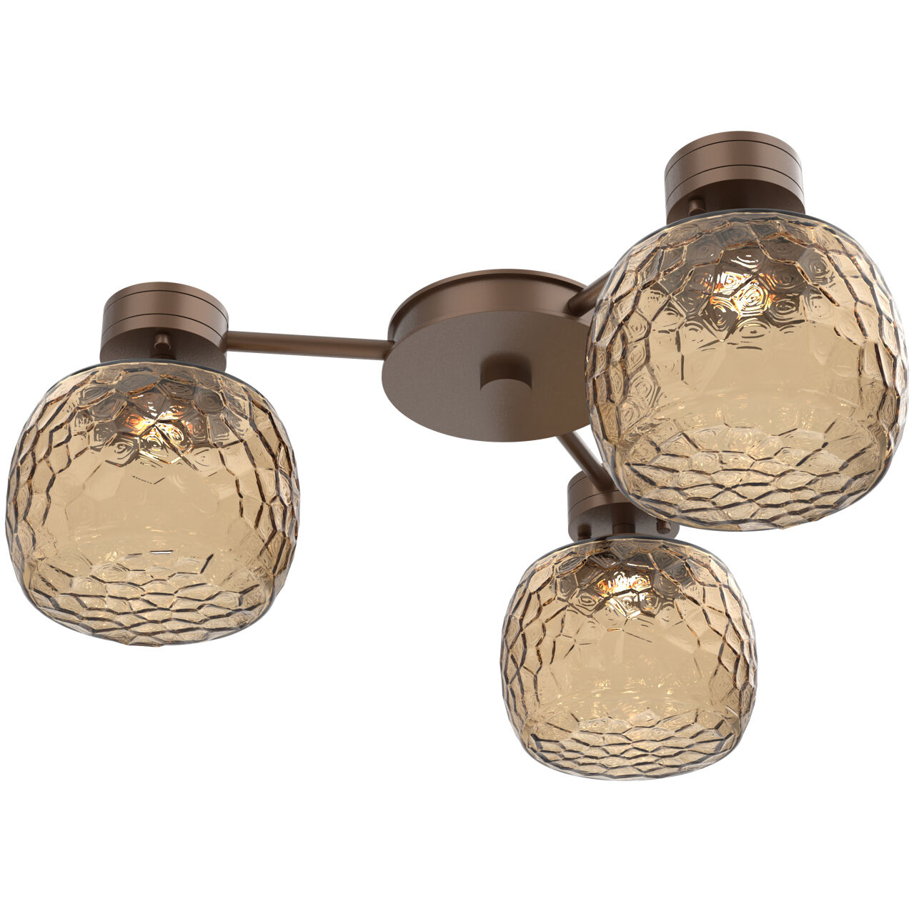Vessel LED 24 inch Burnished Bronze Hub & Spoke Ceiling Light in 2700K LED