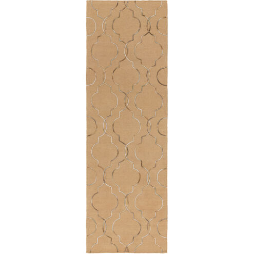 Seabrook 96 X 30 inch Camel, Charcoal, Dark Brown, Ivory Rug