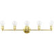 Lansdale 5 Light 34 inch Polished Brass Vanity Sconce Wall Light, Large