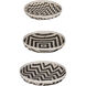 Organic Black/White Wash Tray, Set of 3