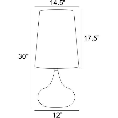Rayssa 30 inch 100.00 watt Black Table Lamp Portable Light