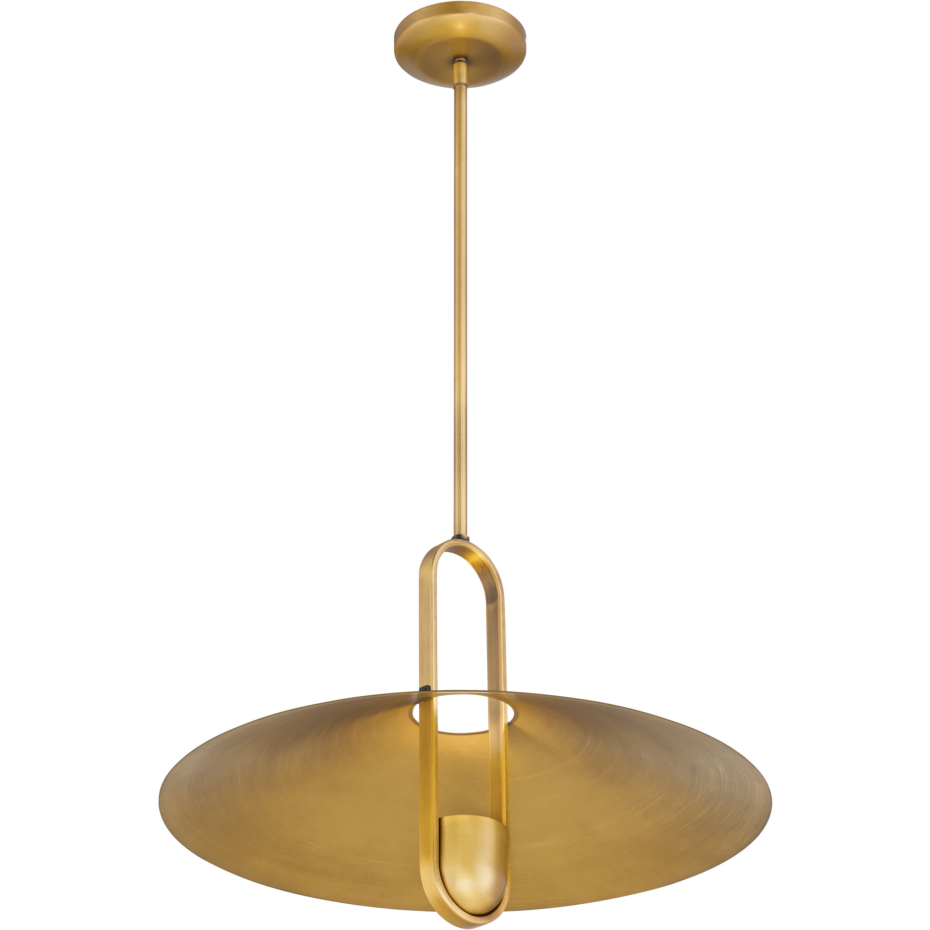 Goldenridge 1 Light 20 inch Legacy Brass and Dark Matte Black Pendant Ceiling Light