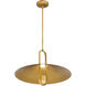 Goldenridge 1 Light 20 inch Legacy Brass and Dark Matte Black Pendant Ceiling Light
