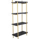 Four Tiers 44.1 X 18.1 X 9.8 inch Black Shelf