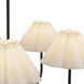 Alora Mood Rosemary 5 Light 31.13 inch Matte Black Chandelier Ceiling Light in Matte Black and Folded White