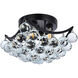 Corona 4 Light 10 inch Black and Clear Flush Mount Ceiling Light