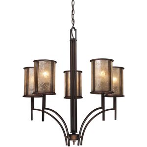 Barringer 5 Light 29 inch Aged Bronze Chandelier Ceiling Light