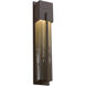 Outdoor Square Motif 1 Light 23 inch Statuary Bronze Outdoor Sconce in GU10 Halogen, Bronze Granite, Tall Square