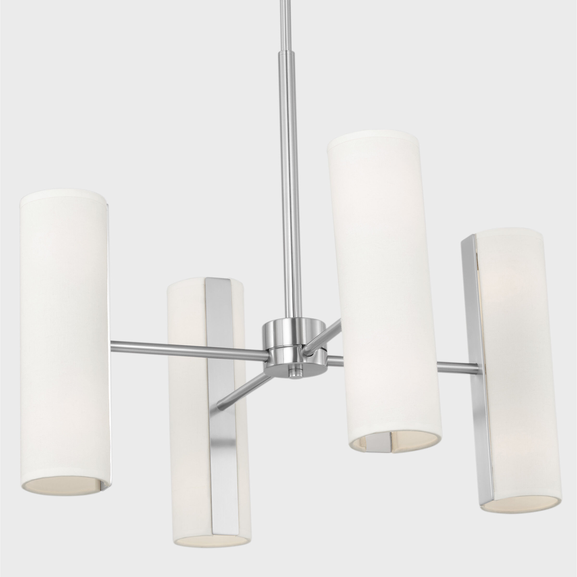 Drew & Jonathan Capalino 8 Light 24 inch Brushed Steel Chandelier Ceiling Light