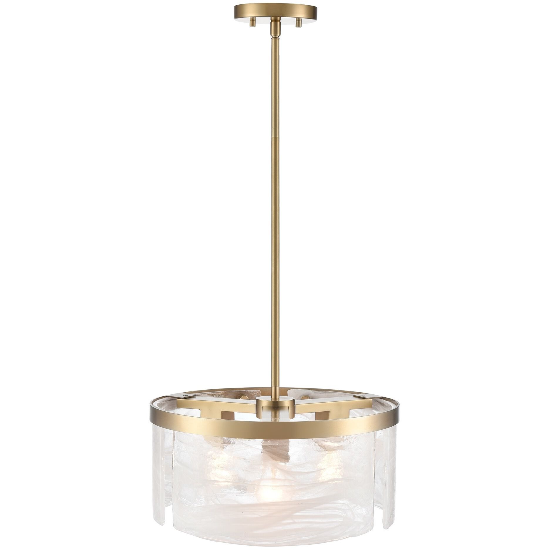 Skye 3 Light 15 inch Brushed Brass Pendant Ceiling Light
