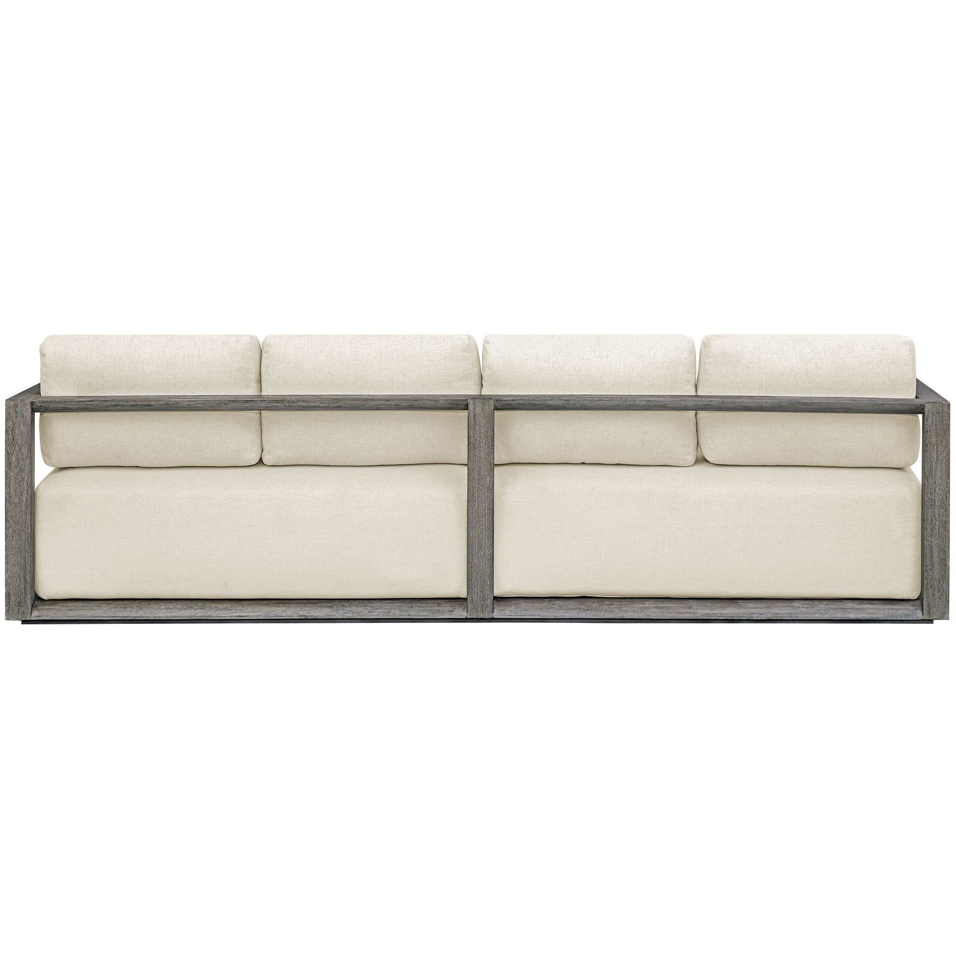 Remsen Weathered Gray and Oyster White Outdoor Sofa