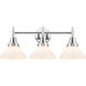 Caden LED 26 inch Polished Chrome Bath Vanity Light Wall Light in White Glass
