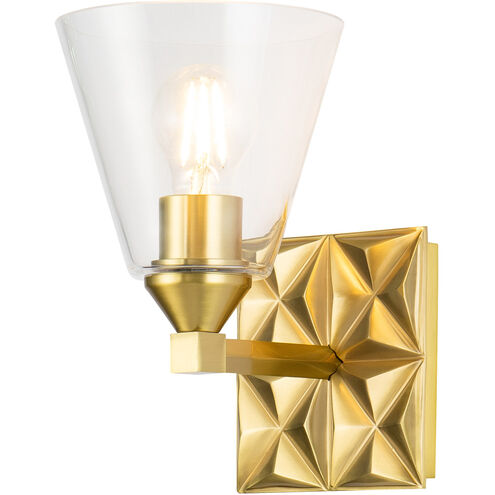 Alpha 1 Light 7 inch AGB Bath Light Wall Light in Antique Brass