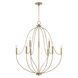 Madison 9 Light 33 inch Aged Brass Chandelier Ceiling Light