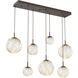 Gaia LED 48 inch Flat Bronze Linear Multi-Pendant Ceiling Light in 3000K LED, Amber