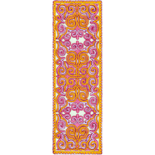 Tulemola 120 X 96 inch Beige, Bright Pink, Lavender, Mustard Rug