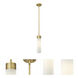Empire 1 Light 3.13 inch Brushed Brass Pendant Ceiling Light in Matte White Glass