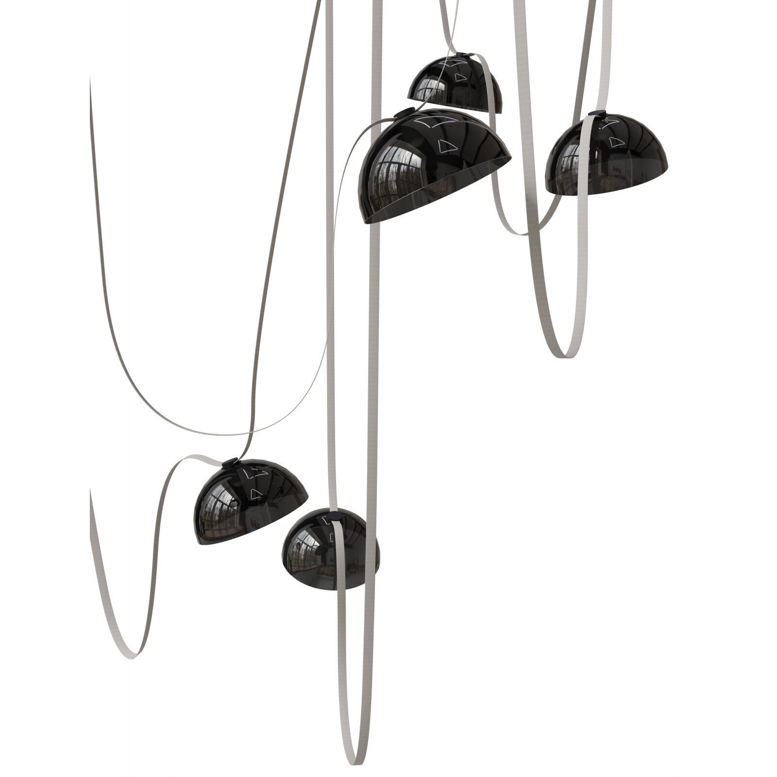 Fremont LED 8.5 inch Ivory and Black Belt Chandelier Ceiling Light