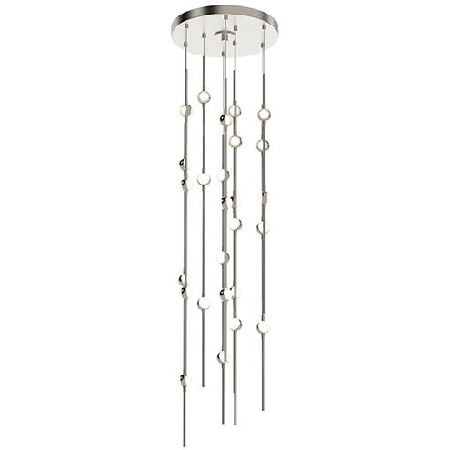 Constellation LED 12 inch Satin Nickel Chandelier Ceiling Light in 3000K, White, Standard Suspension
