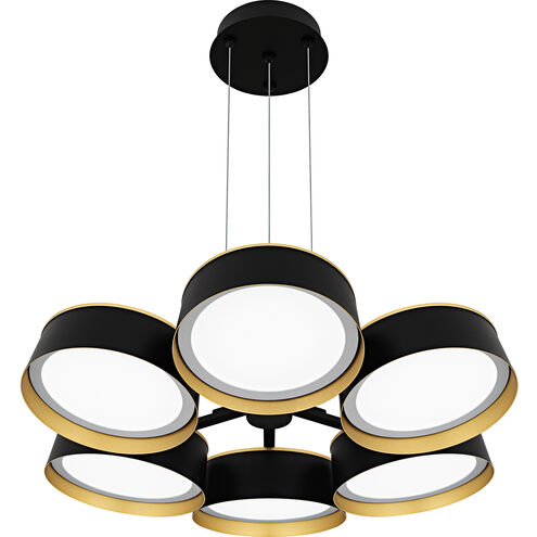 Byrnes LED 26 inch Matte Black Chandelier Ceiling Light
