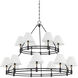 Howard 15 Light 50 inch Aged Brass and Distressed Bronze Chandelier Ceiling Light
