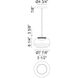 Jayce LED 7.88 inch Matte Black Pendant Ceiling Light in Matte Black with White