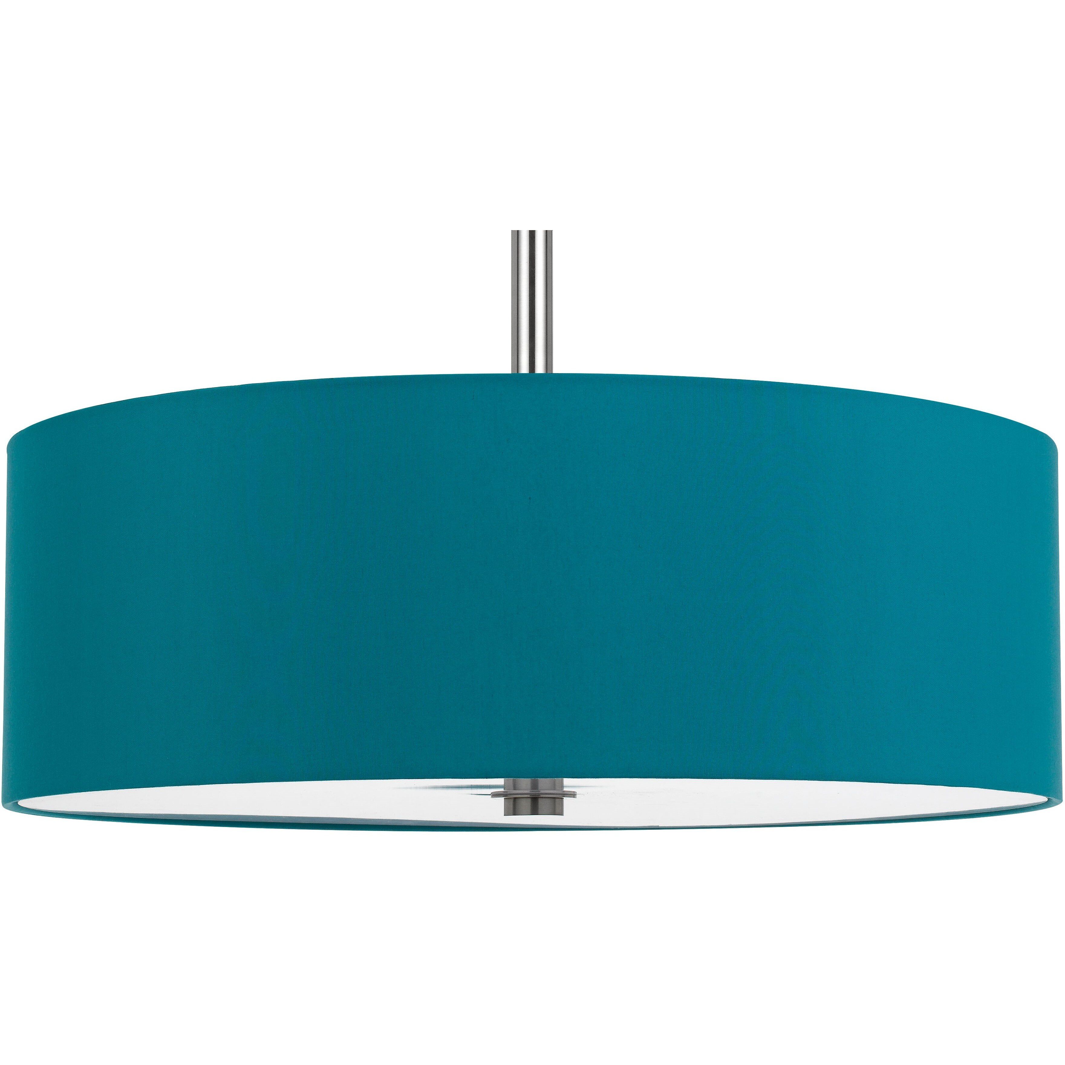 Lonoke Aqua Blue 24 inch Drum Pendant Shade