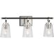 Cassell 3 Light 24.12 inch Brushed Nickel Bathroom Vanity Light Wall Light