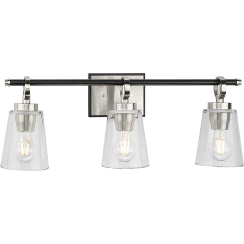 Cassell 3 Light 24.12 inch Brushed Nickel Bathroom Vanity Light Wall Light